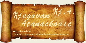 Njegovan Atanacković vizit kartica